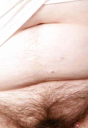 Толстая телка сверкает волосатыми подмышками и сбежавшими лобковыми волосками из-под трусиков картинка 8